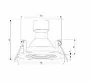 Встраиваемый светильник Elektrostandard C1ty 25060/01 цвет Черный-4