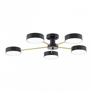 Люстра Arte Milano Ferrara 252006/5 Bk/Bk цвет плафона/подвески Белый, Черный, цвет арматуры Золото, Черный-2