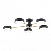 Люстра Arte Milano Ferrara 252006/5 Bk/Bk цвет плафона/подвески Белый, Черный, цвет арматуры Золото, Черный-4