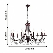 Люстра F-promo Plini 2590-12P цвет арматуры Коричневый-2