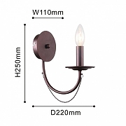 Бра F-promo Plini 2590-1W цвет Коричневый-2