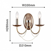 Бра F-promo Plini 2591-2W цвет Золото-2
