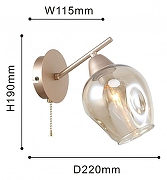 Бра F-promo Tilda 2658-1W цвет плафона/подвески Бежевый, цвет арматуры Золото-4