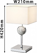 Настольная лампа Favourite Diva 2821-1T цвет плафона/подвески Белый, цвет арматуры Хром-5