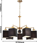 Люстра Favourite Diva 2822-7P цвет латунь-5