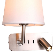 Бра с подсветкой Favourite Bingo 2842-1W цвет плафона/подвески Бежевый, цвет арматуры Никель-2