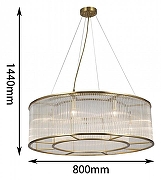 Подвесной светильник Favourite Wonderland 2907-8P цвет плафона/подвески Прозрачный, цвет арматуры Медь-6