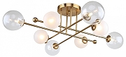 Люстра F-promo Balance 2991-8P цвет плафона/подвески Белый, Прозрачный, цвет арматуры Латунь-2
