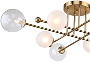 Люстра F-promo Balance 2991-8P цвет плафона/подвески Белый, Прозрачный, цвет арматуры Латунь-3
