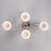 Люстра Eurosvet Alba 30144/4 античная бронза цвет плафона/подвески Белый, цвет арматуры Бронза-1