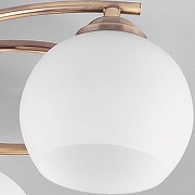 Люстра Eurosvet Alba 30144/4 античная бронза цвет плафона/подвески Белый, цвет арматуры Бронза-2