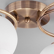 Люстра Eurosvet Alba 30144/4 античная бронза цвет плафона/подвески Белый, цвет арматуры Бронза-4