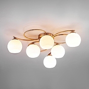 Люстра Eurosvet Alba 30144/6 античная бронза цвет плафона/подвески Белый, цвет арматуры Бронза-1