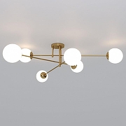 Люстра Eurosvet Netz 30181/6 латунь цвет плафона/подвески Белый, цвет арматуры Латунь