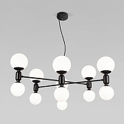 Люстра Eurosvet Bubble 30182 черный цвет плафона/подвески Белый, цвет арматуры Черный-1