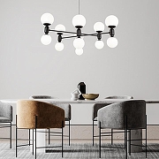 Люстра Eurosvet Bubble 30182 черный цвет плафона/подвески Белый, цвет арматуры Черный-2