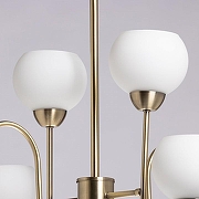 Люстра на штанге De City Оливия 306016208 цвет плафона/подвески Белый, цвет арматуры Латунь-5