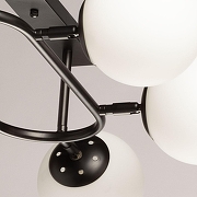 Люстра De City Оливия 306016308 цвет плафона/подвески Белый, цвет арматуры Черный-5