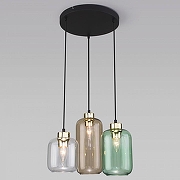 Подвесной светильник TK Lighting Marco 3325 Marco Green цвет плафона/подвески Зеленый, Оранжевый, Прозрачный, цвет арматуры Золото, Черный