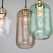 Подвесной светильник TK Lighting Marco 3325 Marco Green цвет плафона/подвески Зеленый, Оранжевый, Прозрачный, цвет арматуры Золото, Черный-1