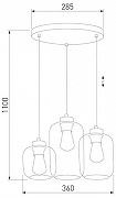 Подвесной светильник TK Lighting Marco 3325 Marco Green цвет плафона/подвески Зеленый, Оранжевый, Прозрачный, цвет арматуры Золото, Черный-3