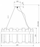 Подвесной светильник Bogate's Conte 333/8 цвет плафона/подвески Прозрачный, цвет арматуры Хром-3