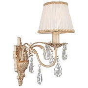 Бра Eurosvet Amelia 3637/1 белый с золотом/прозрачный хрусталь Strotskis цвет плафона/подвески Белый, Прозрачный, цвет арматуры Белый, Золото