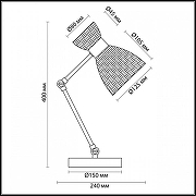 Настольная лампа Lumion Jackie 3704/1T цвет плафона/подвески Прозрачный, цвет арматуры Бронза-4