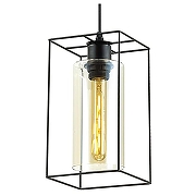 Подвесной светильник Lumion Elliot 3728/1 цвет плафона/подвески Коньячный, Черный, цвет арматуры Черный