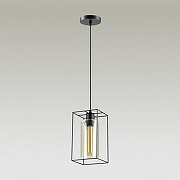 Подвесной светильник Lumion Elliot 3728/1 цвет плафона/подвески Коньячный, Черный, цвет арматуры Черный-1