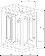 Накладной светильник Bogate's Cella 377/1 Strotskis цвет плафона/подвески Золото, Прозрачный, цвет арматуры Черный-2
