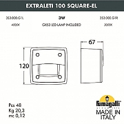 Накладной светильник Fumagalli Leti 3S3.000.000.WYG1L цвет плафона/подвески Белый, цвет арматуры Белый-1