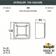 Встраиваемый светильник Fumagalli Leti 3S1.000.000.WYG1L цвет плафона/подвески Белый, цвет арматуры Белый-2