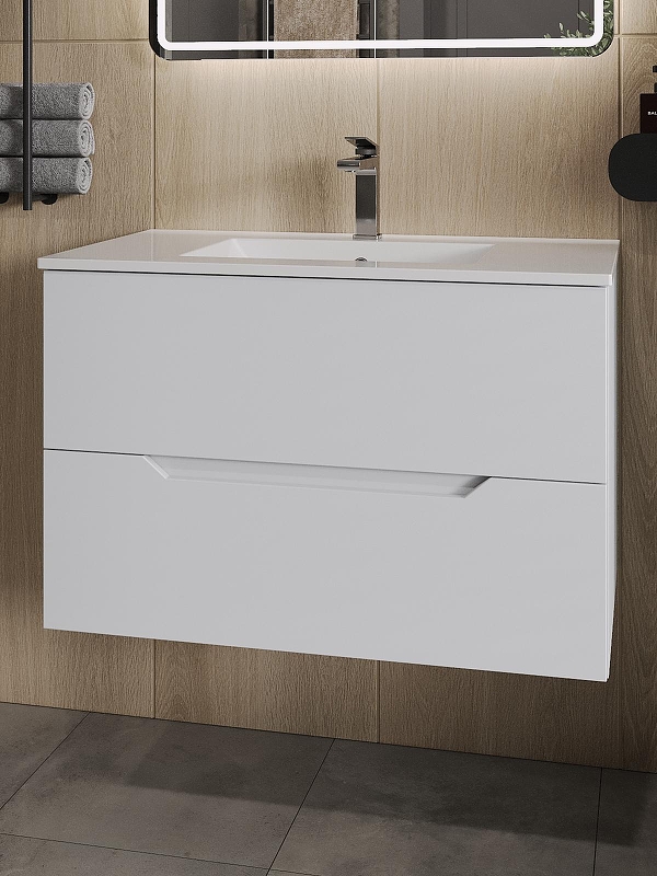 Тумба с раковиной Orange Line 80 Li-80Tuw+Ra подвесная 