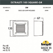 Накладной светильник Fumagalli Leti 3S2.000.000.WYG1L цвет плафона/подвески Прозрачный, цвет арматуры Белый-1