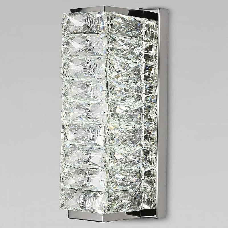 Накладной светильник Eurosvet Blitz 40259 LED хром/ прозрачный хрусталь Strotskis 