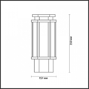 Ландшафтный светильник Odeon Light G1no 4048/1B цвет плафона/подвески Прозрачный, Серый, цвет арматуры Серый-3
