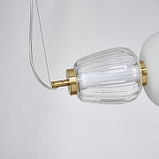 Подвесной светильник Favourite Bella 4057-3P цвет плафона/подвески Прозрачный, Опал, цвет арматуры Золото-3