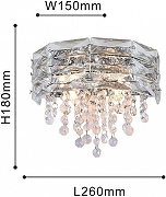 Накладной светильник F-promo Icicle 4250-2W цвет плафона/подвески Прозрачный, цвет арматуры Хром-2