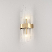 Накладной светильник Arte Milano Torcia 430122.140.2.E14.A1 BS цвет плафона/подвески Прозрачный, цвет арматуры Латунь-1