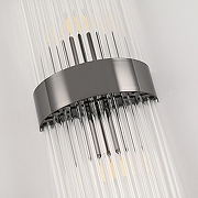 Накладной светильник Arte Milano Torcia 430122.140.2.E14.C1 BK цвет плафона/подвески Прозрачный, цвет арматуры Черный-5