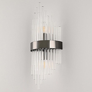 Накладной светильник Arte Milano Torcia 430122.180.2.E14.A1 BK цвет плафона/подвески Прозрачный, цвет арматуры Черный