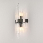 Накладной светильник Arte Milano Torcia 430122.180.2.E14.A1 BK цвет плафона/подвески Прозрачный, цвет арматуры Черный-1