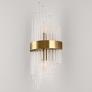 Накладной светильник Arte Milano Torcia 430122.180.2.E14.A1 BS цвет плафона/подвески Прозрачный, цвет арматуры Латунь