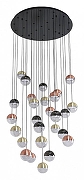 Люстра Favourite Luna 4371-27P цвет плафона/подвески Белый, Золото, Прозрачный, Черный, цвет арматуры Черный