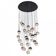 Люстра Favourite Luna 4371-27P цвет плафона/подвески Белый, Золото, Прозрачный, Черный, цвет арматуры Черный-1