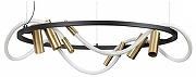 Подвесной светильник Odeon Light Corda 4397/55L цвет плафона/подвески Белый, цвет арматуры Черный