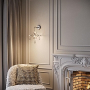 Бра Bogate's Tense 442/1 цвет плафона/подвески Прозрачный, цвет арматуры Хром-5