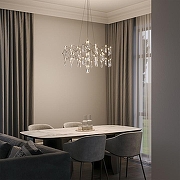 Люстра Bogate's Tense 443/1 цвет плафона/подвески Прозрачный, цвет арматуры Хром-6