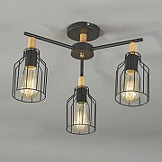 Люстра на штанге Escada Texas 469/3PL Black цвет плафона/подвески Черный, цвет арматуры Коричневый, Черный-2